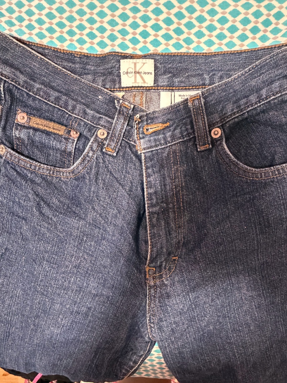 Calvin Klein Women’s Dark Blue Bootcut Jeans - Rinse Wash